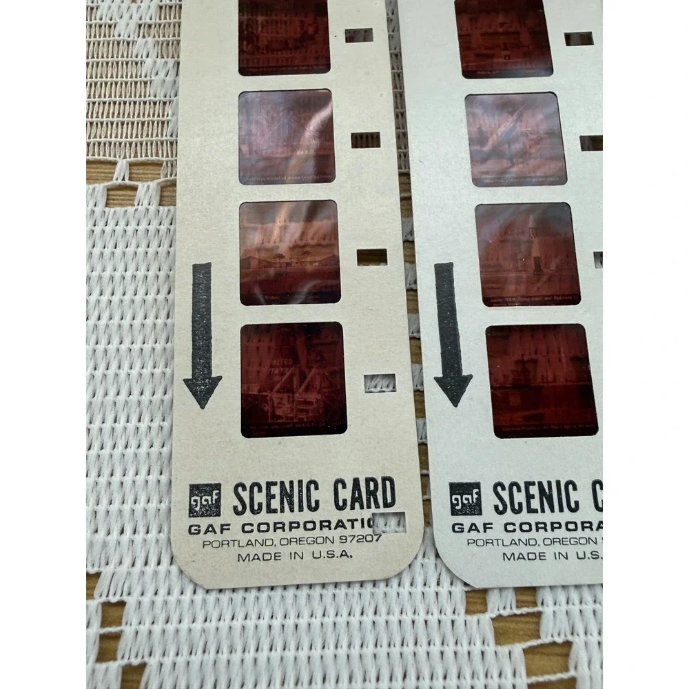 Vintage J.F.K. Space Center H435, H436 & H437 Retro Scenic Card Slide Strips